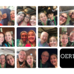 ALT's Membership Manager, Debbie Baff, with colleagues at OER18